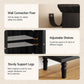 63 Inch Smoky Black Buffet Cabinet Adjustable Shelves