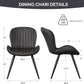 Dining Chairs Set Of 6 Modern Upholstered Black 19 Inch