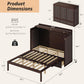 Queen Murphy Bed Cabinet With Hidden Storage Drawers