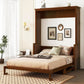 Queen Murphy Wall Bed Walnut Finish CabinetrySystem Unit