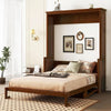 Queen Murphy Wall Bed Walnut Finish CabinetrySystem Unit