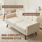Modern Compact Beige Loveseat For Small Living Rooms