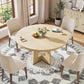 47 Round Dining Table Pedestal Traditional Farmhouse