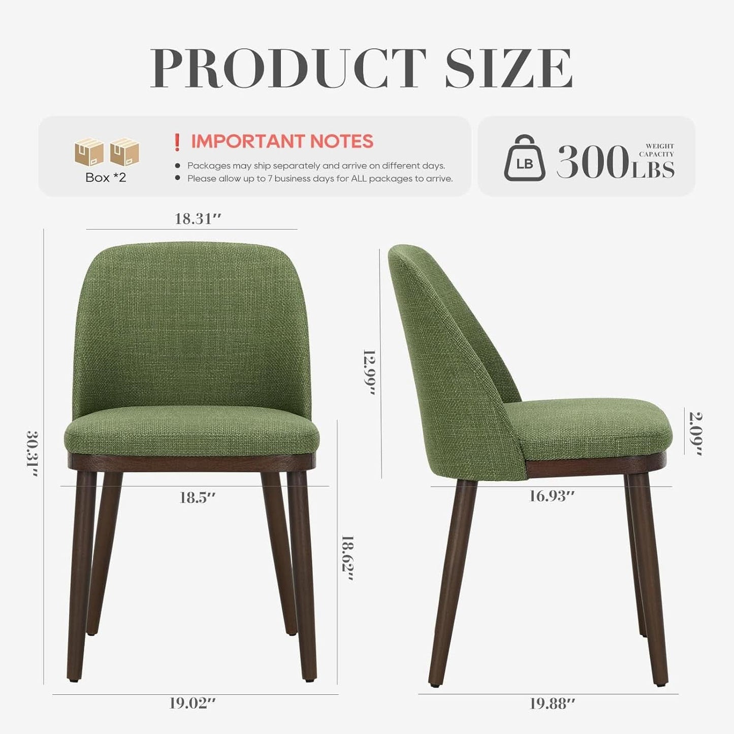 Green Upholstered Dining Chairs in Farmhouse Style