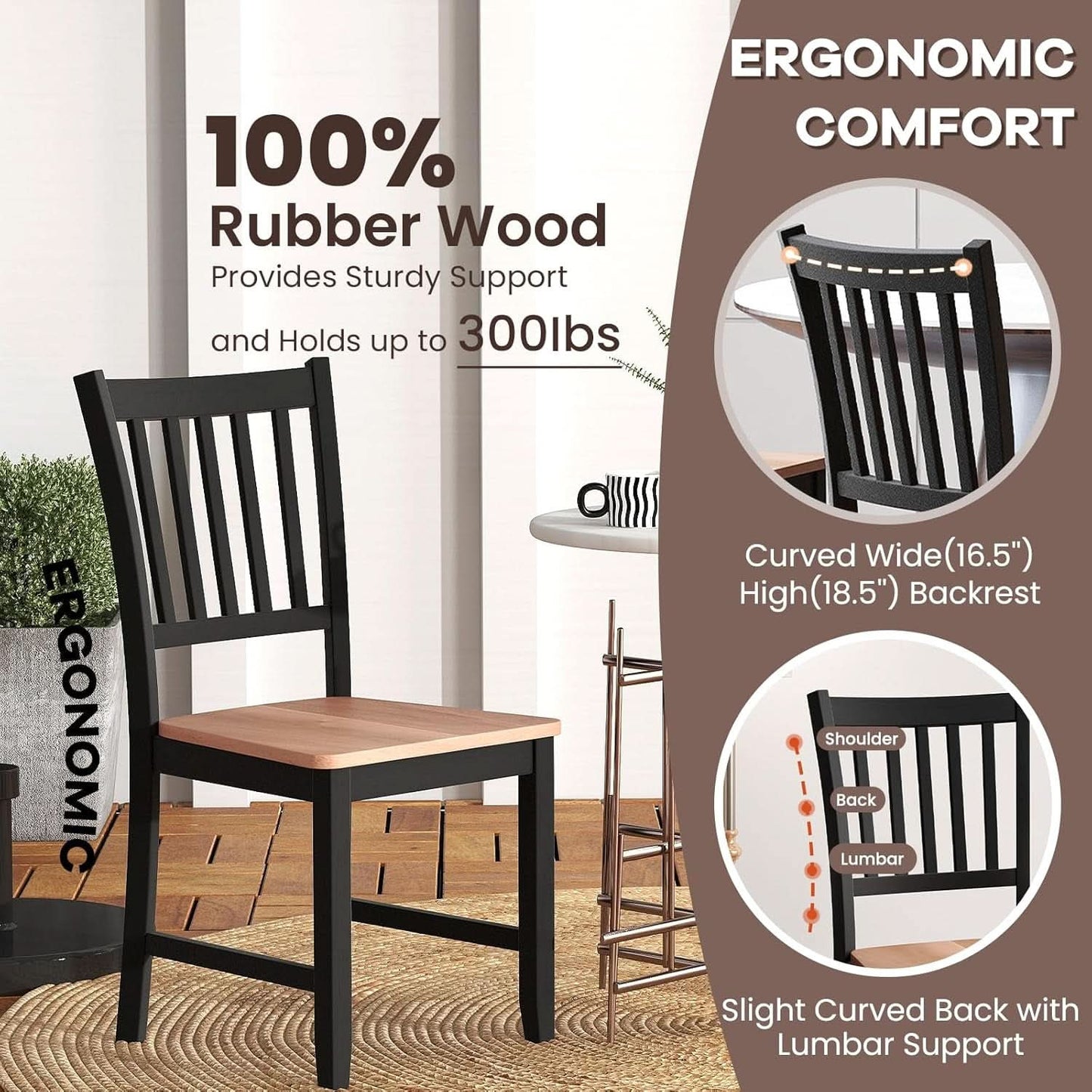 Durable Heavy Duty HighBack Ergonomic Dining Chairs