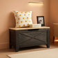 Thirty Inch Lift Storage Chest Handwoven Cushion Gray