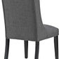 Gray Tufted Upholstered Parsons Dining Chair Contemporary