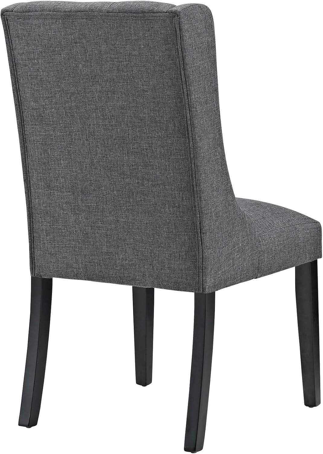 Gray Tufted Upholstered Parsons Dining Chair Contemporary