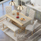 Industrial Solid Wood Rectangular Dining Table Set