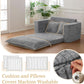 Dark Grey Interconvertible Sleeper Sofa Bed Cushions