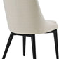 Beige Upholstered Dining Chair Mid Century Contemporary