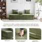 Green 79Inch Convertible Sleeper Couch With Pillows