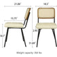 Rattan Dining Chairs Set Of 2 With PU Leather Cushions