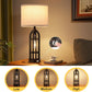 Obsidian Living Room Table Lamp Three Way Dimmable USB Outlet-1
