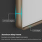 Bronze Bathroom Mirror 55x36 Inch Brushed Bronze Frame-2