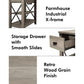 Farmhouse Slim End Table With USB Charging Station
