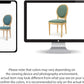 Phinnaeus Fabric Dining Chairs Set Dark Teal Two Piece