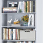 Modern Metal Bookcase With Five Adjustable Shelves-0