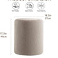 Round Ottoman With Upholstered Cushioned Vanity Stool