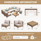 Seven Piece Wicker Patio Furniture Set with Cushions-2