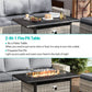 Patio Swivel Rocking Chair Set with Fire Pit