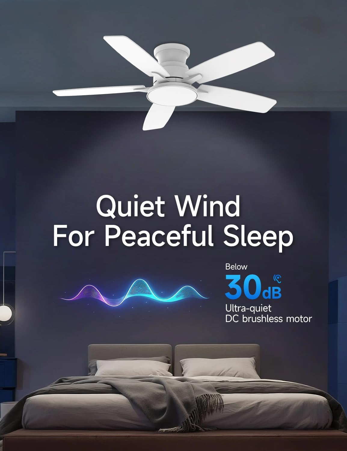 Compact 42-Inch Ceiling Fan With Remote