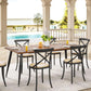 70.9 Inch Dining Table For 6 To 8 With Metal Legs Rustic