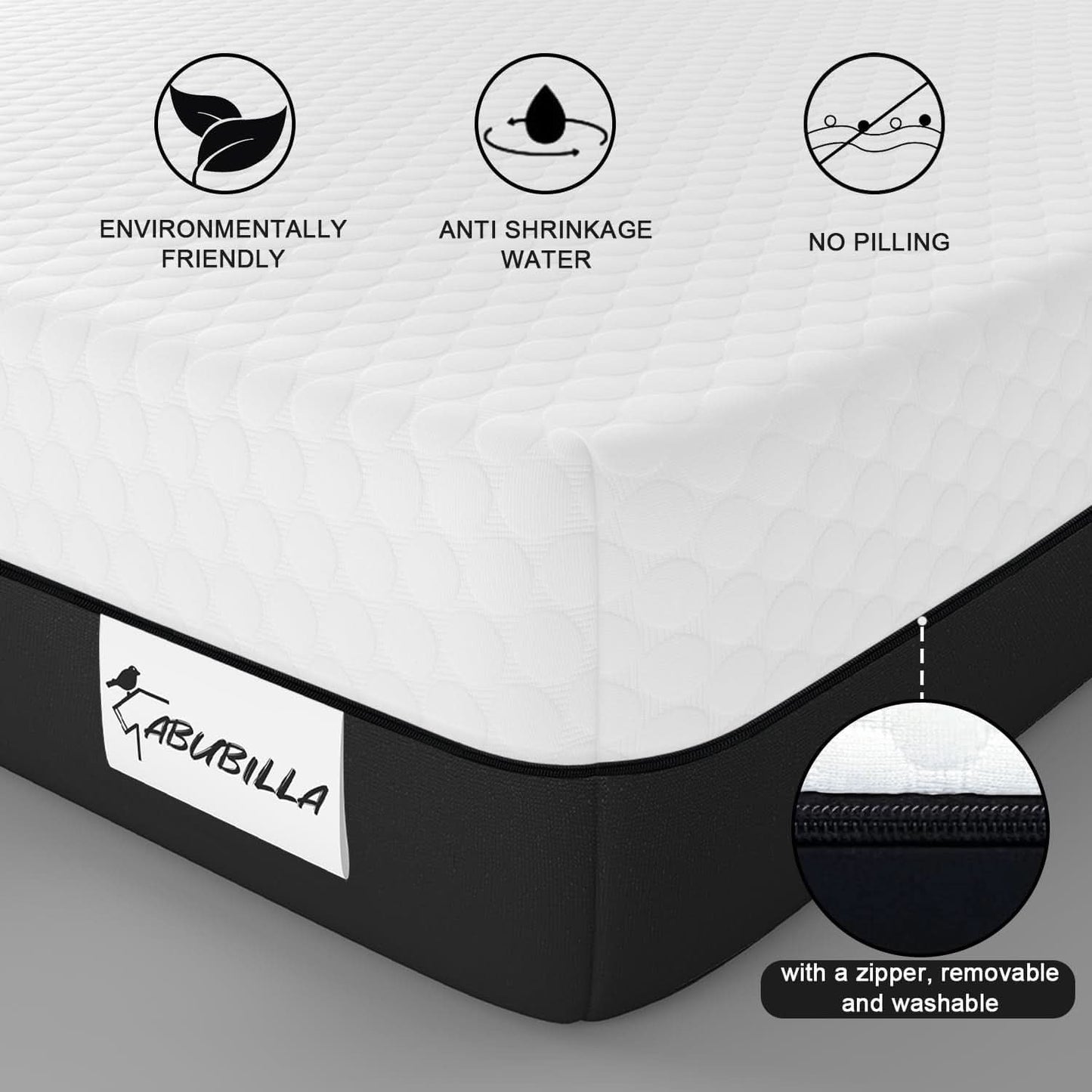 Queen Memory Foam Mattress Certipur US Certified Quality-3