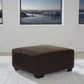 Ottoman Dark Brown Textured Stripe Statement Piece