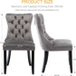 Grey Velvet Tufted Dining Chairs 4 Pack With Nailhead Trim