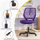 Purple Adjustable Desk Chair With Lumbar Support Swivel
