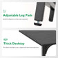 Black 32 Inch Desk And Chair Set For Home Office Use