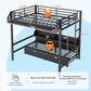 Queen Over Queen Bunk Bed With Integrated Storage Drawers