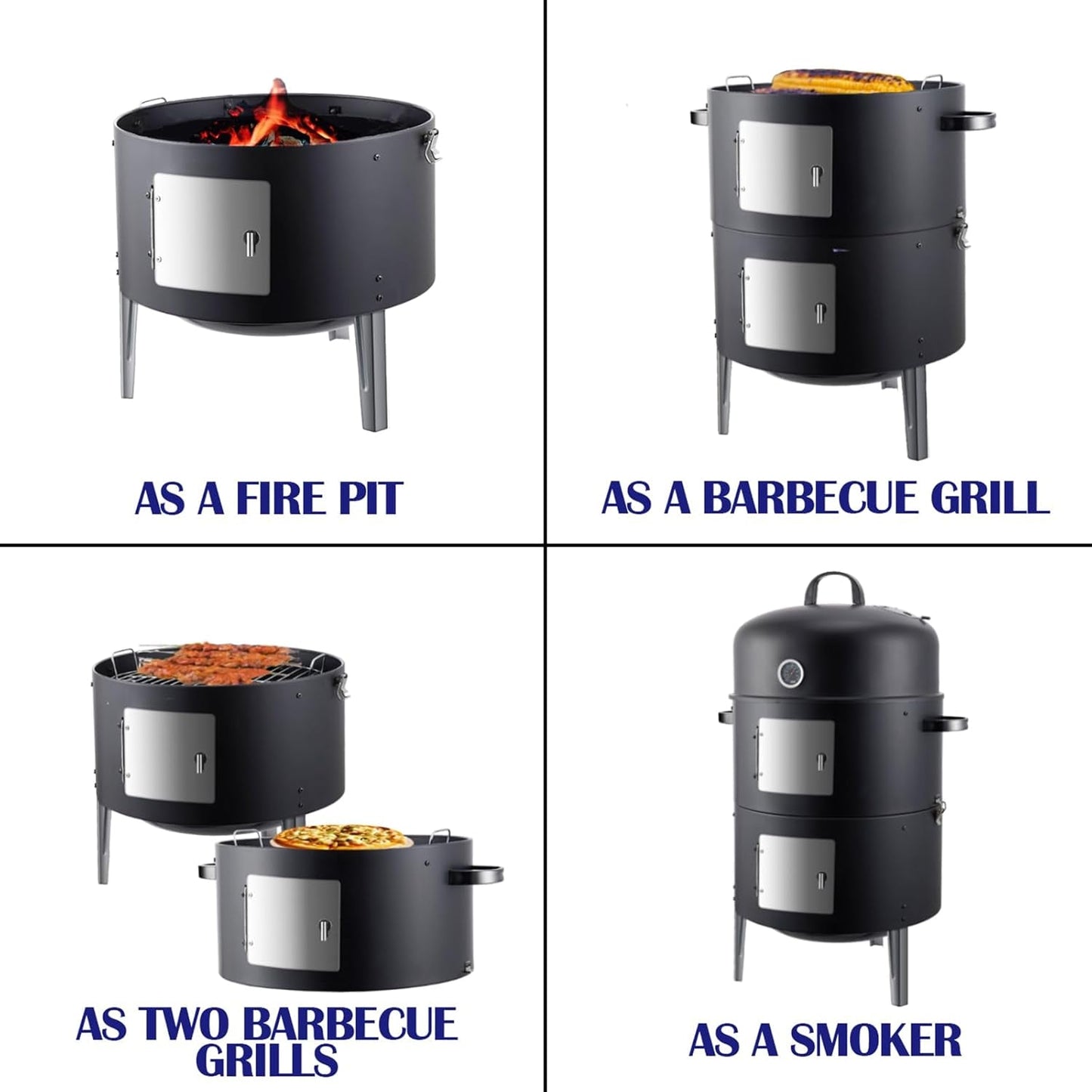 Charcoal Smoker Grill Premium Outdoor Kitchen System