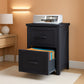 Black Farmhouse Vertical Adjustable File Cabinet Drawer