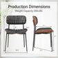 Upholstered Faux Leather Walnut Bentwood Dining Chairs