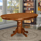 Oval Dining Table 42x60 Inch Butterfly Leaf Finish
