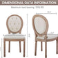 French Country Dining Chairs Set Of 4 Louis Style With Curved Backrest