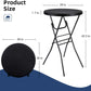 Black Twenty EightIn High Top Foldable Removable Locking Legs Cocktail Table