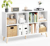 Freestanding White Eight Cube Wooden Bookshelf Organizer-0