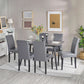 Gray Faux Leather Dining Chairs Set Of 4 With Waterproof Surface