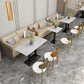 White Sintered Stone Rectangular Dining Table Base