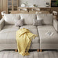 Faux Leather Modular Sectional Sleeper Sofa Storage-3