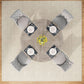 Round Dining Table 47 Inch Wood Farmhouse Grey Kitchen