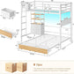 Industrial Grade Twin Over Full Metal Bunk Bed Drawers