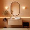 Oval Bathroom Mirror 20x28 Inches Distinctive Silver