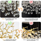23Inch Gold Crystal Bead Chandelier 8Light Ceiling Fixture