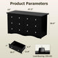 Black Premium Bedroom Dresser With Storage Drawers-1