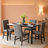 Slate Grey Marble Table top Five Piece Dining Set Premium