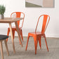 Tolix Style Metal Dining Chair 18 Inch Stackable Outdoor